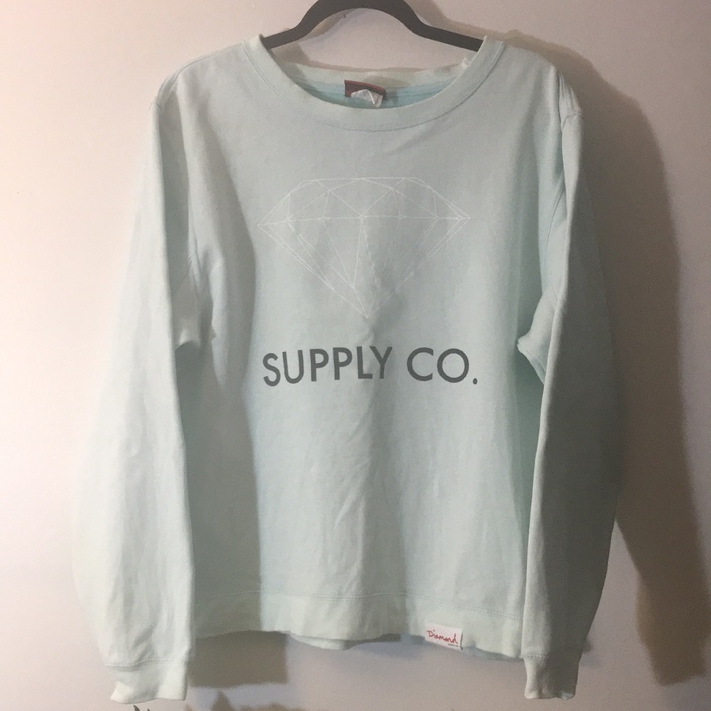 Diamond supply co. mint crew neck sweater